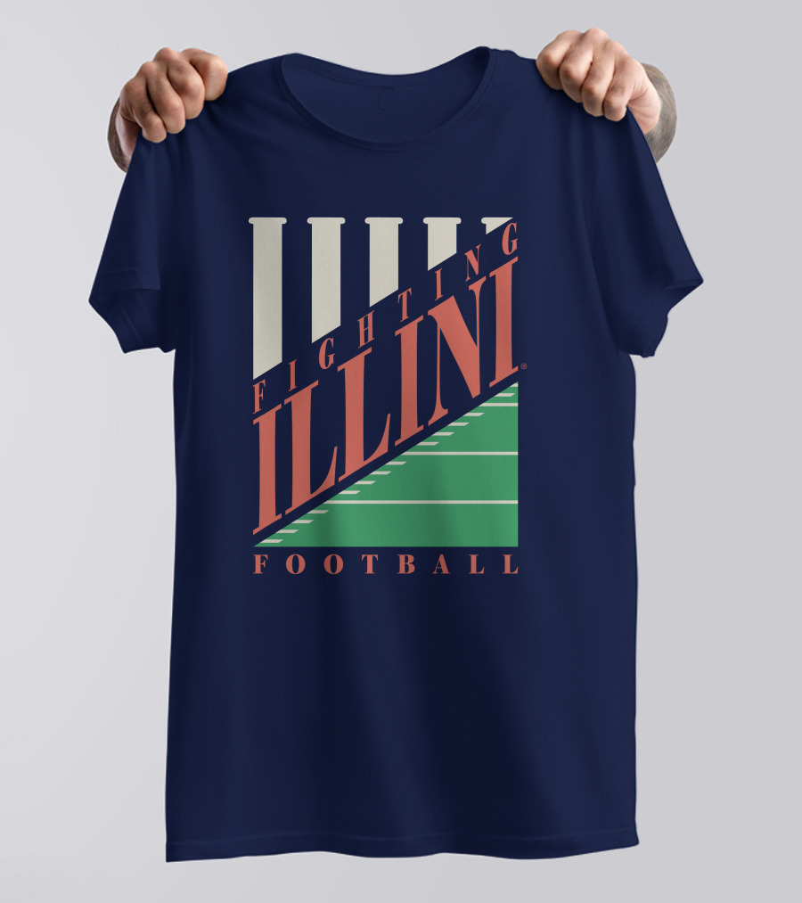 Fighting Illini Football Illinois Field Stripes T-Shirt