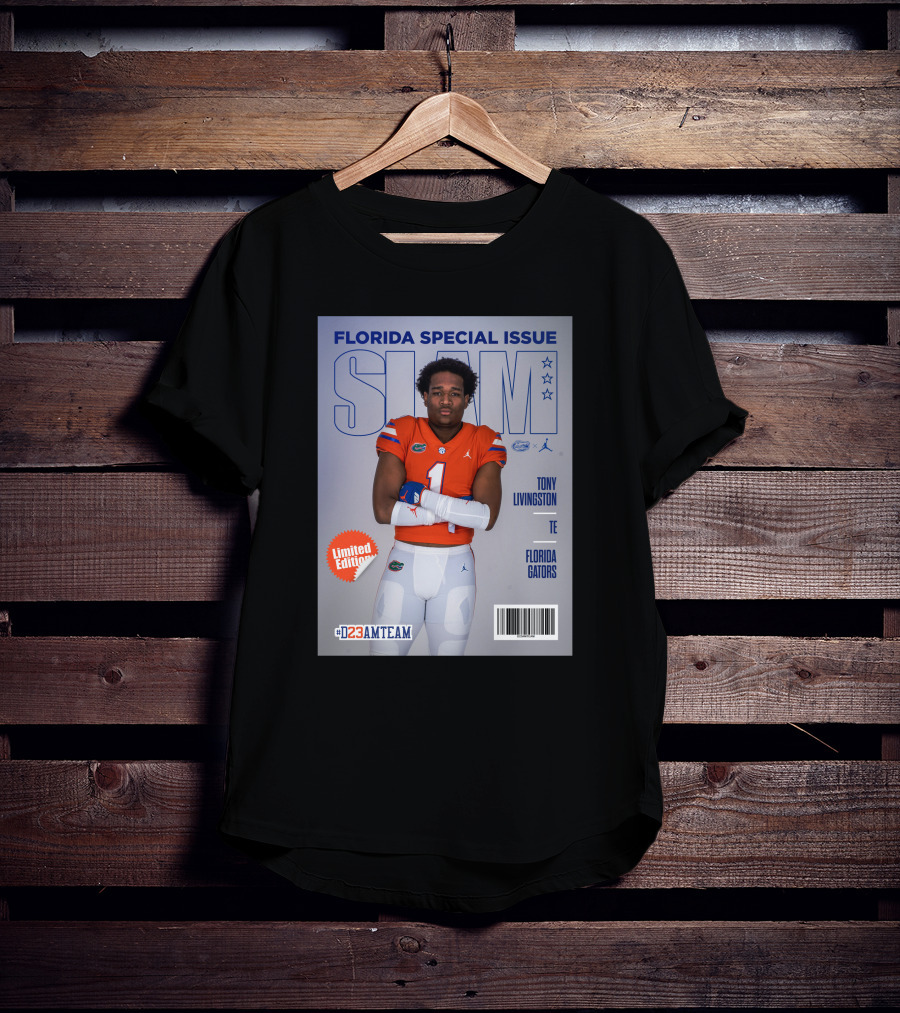Florida Special Issue Slam Tony Livingston TE Florida Gators T-Shirt