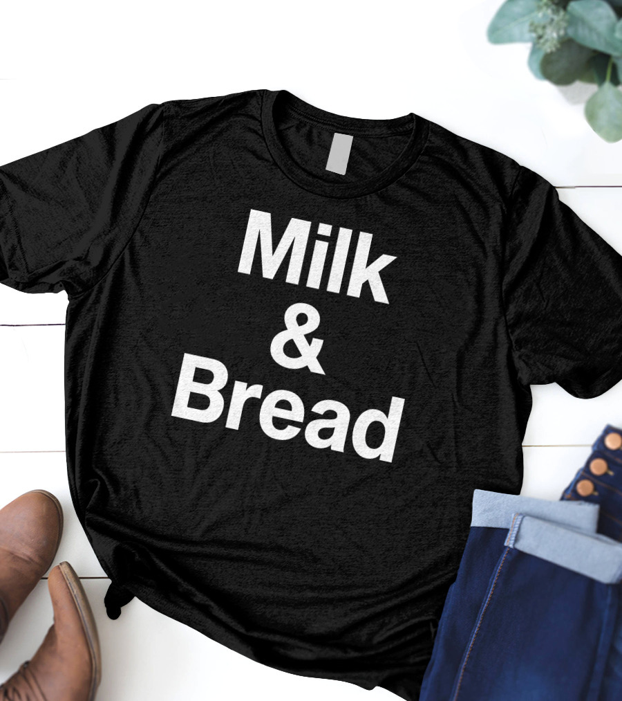 Milk And Bread Classic Minimalist Text T-Shirt