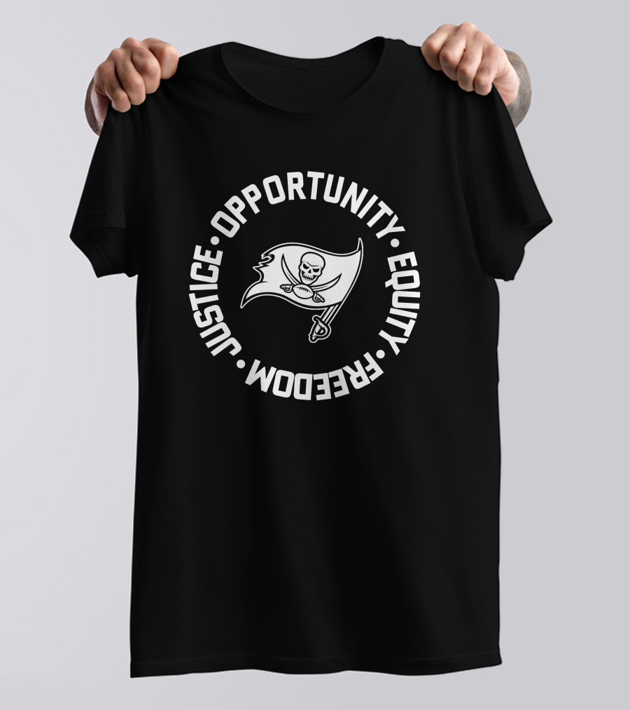 Tampa Bay Opportunity Equity Freedom Justice Flag T-Shirt