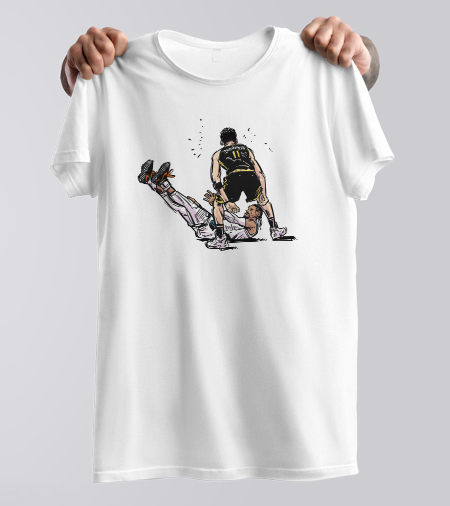 Luckymong Art Klay Thompson And Brooks Basketball Scene T-Shirt