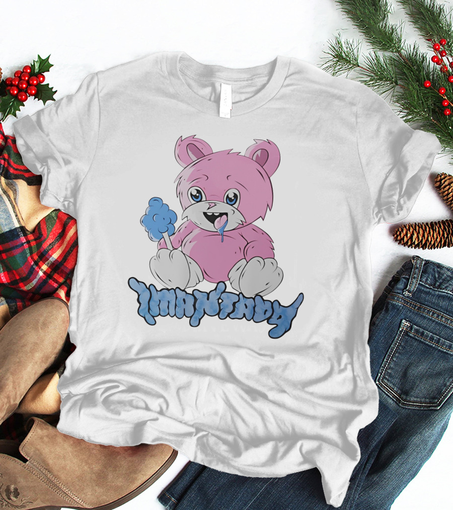 Camiseta Fluffy Cute Imantado Bear With Candyfloss T-Shirt