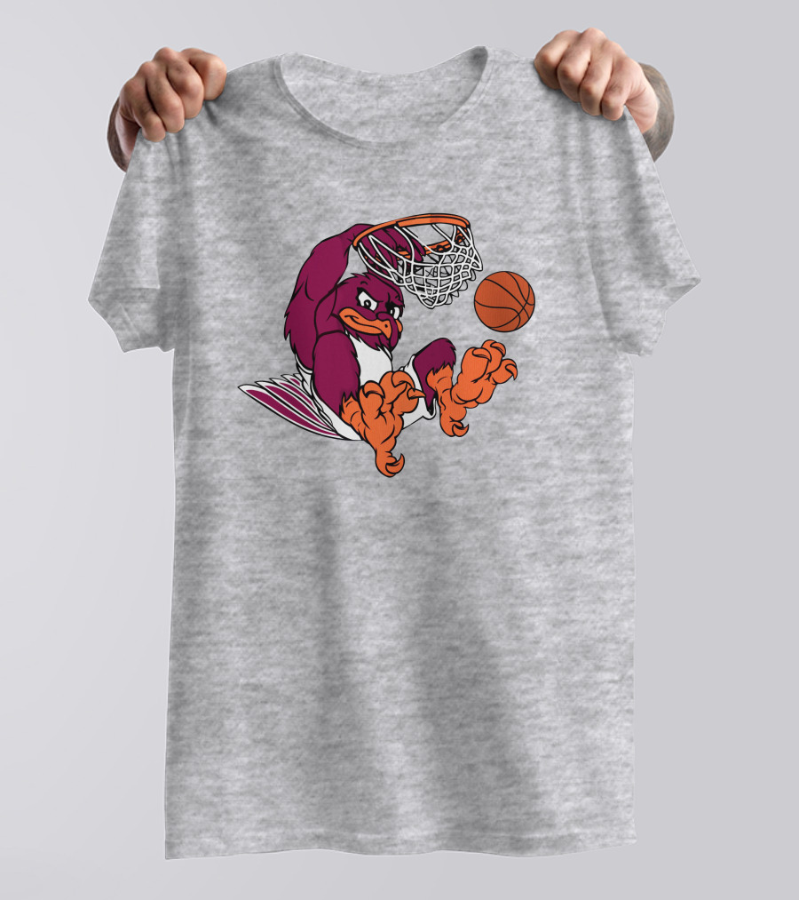 Clark Ruhland Hokiebird Basketball Dunk T-Shirt