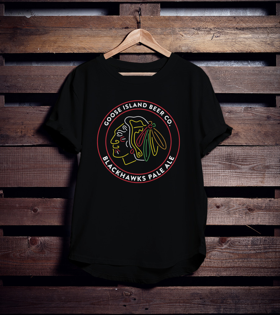 Goose Island Beer Co Blackhawks Pale Ale T-Shirt