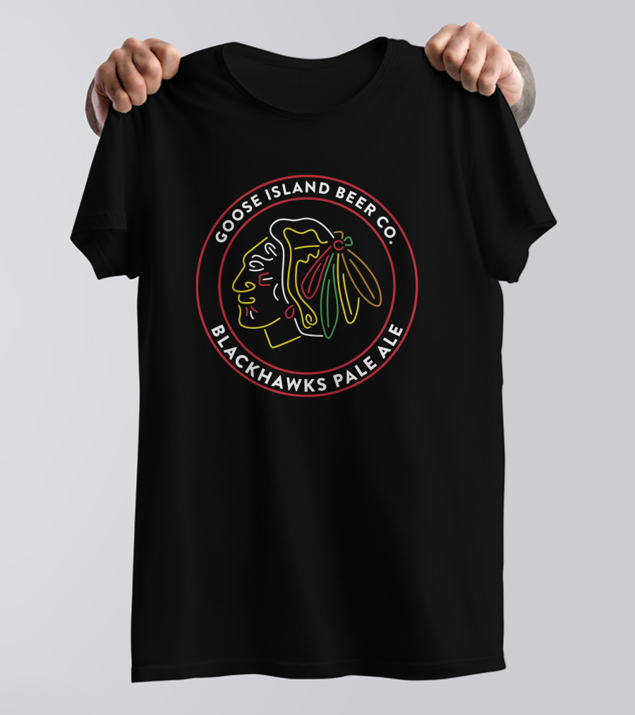 Goose Island Beer Co Blackhawks Pale Ale T-Shirt