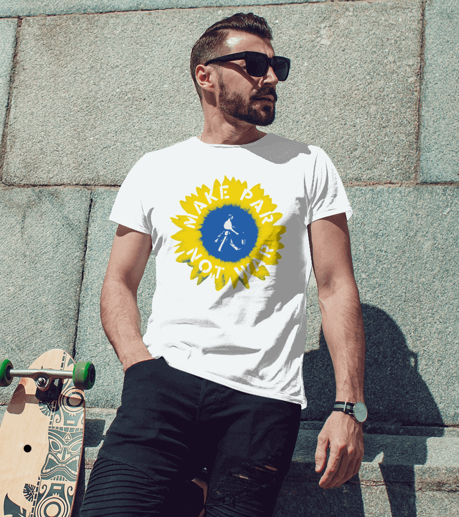 Sunflower Of Peace Make Par Not War Golf Charity T-Shirt