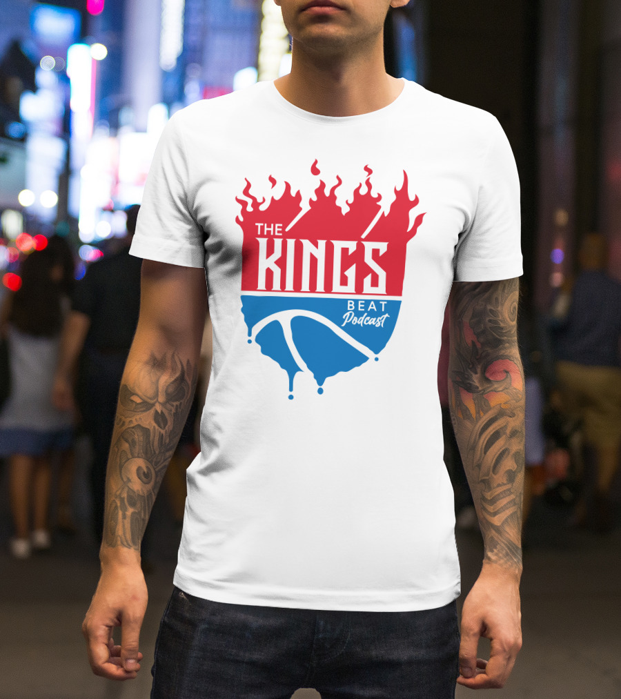 The Kings Beat Podcast Flame Basketball Drip T-Shirt
