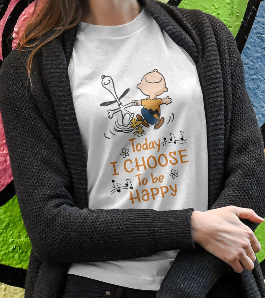 Today I Choose To Be Happy With Snoopy And Woodstock Dance T-Shirt