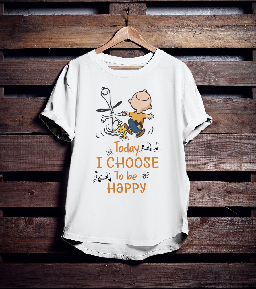 Today I Choose To Be Happy With Snoopy And Woodstock Dance T-Shirt