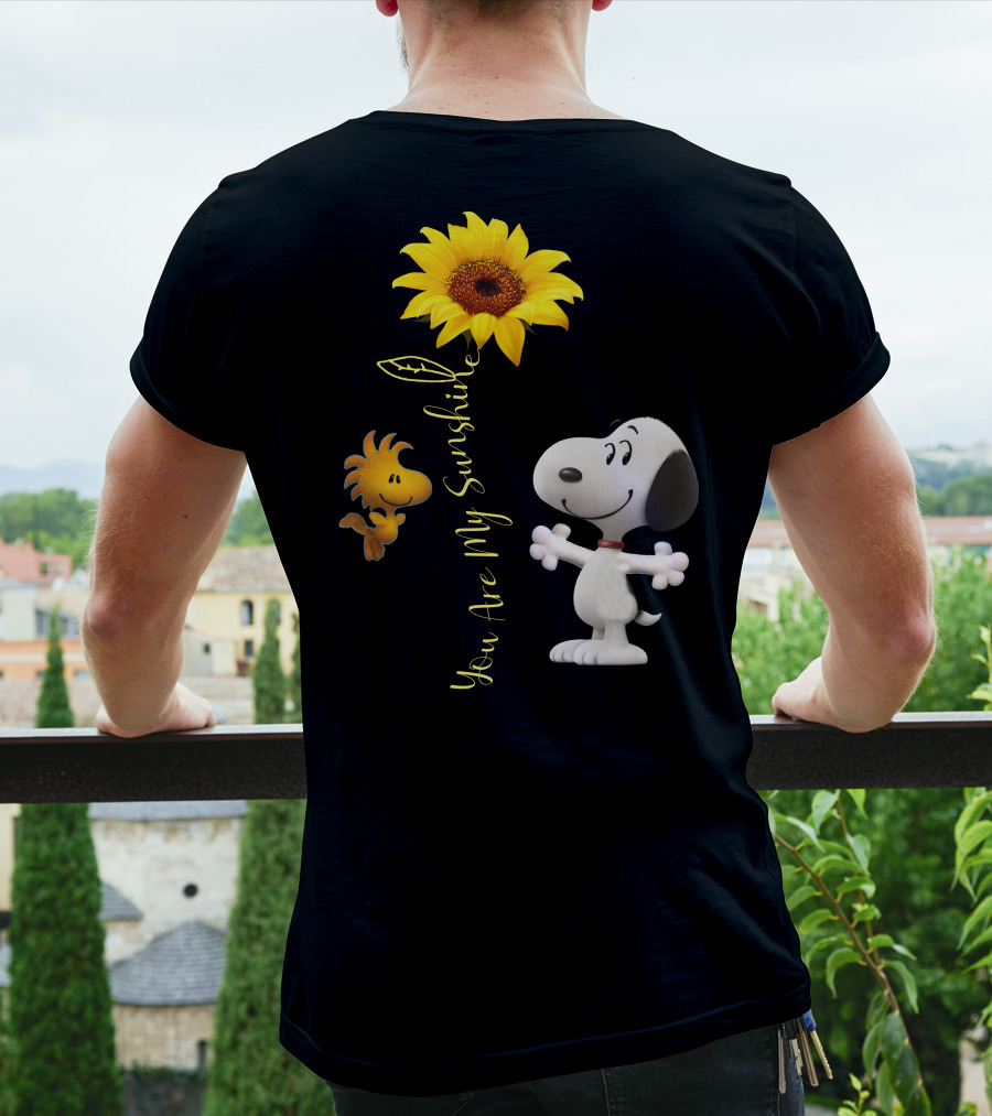 Snoopy And Woodstock You Are My Sunshine Sunflower T-Shirt