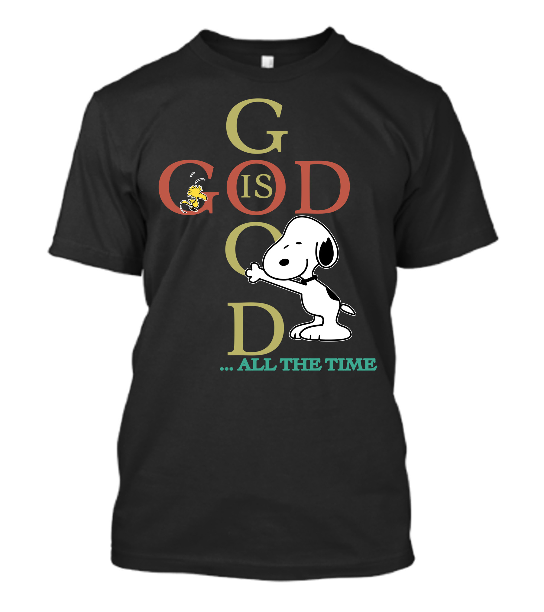 Snoopy And Woodstock God Is Good All The Time Peanuts Collection T-Shirt