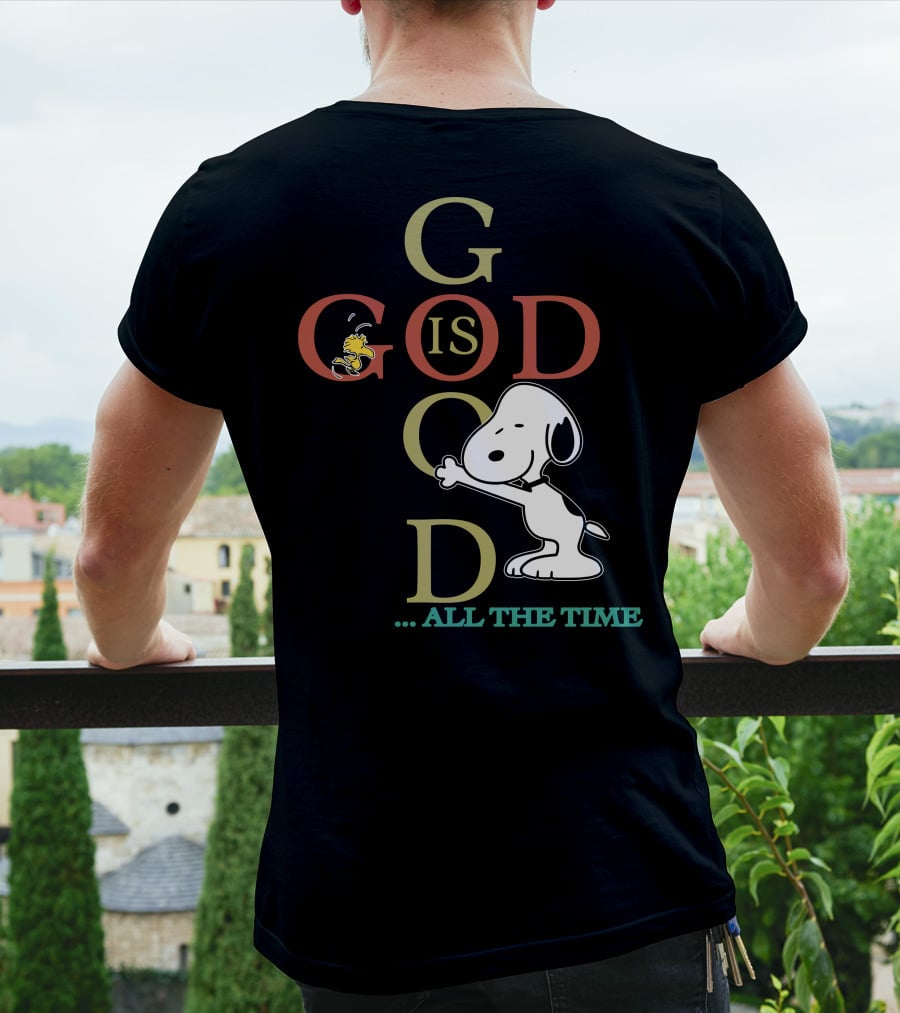 Snoopy And Woodstock God Is Good All The Time Peanuts Collection T-Shirt