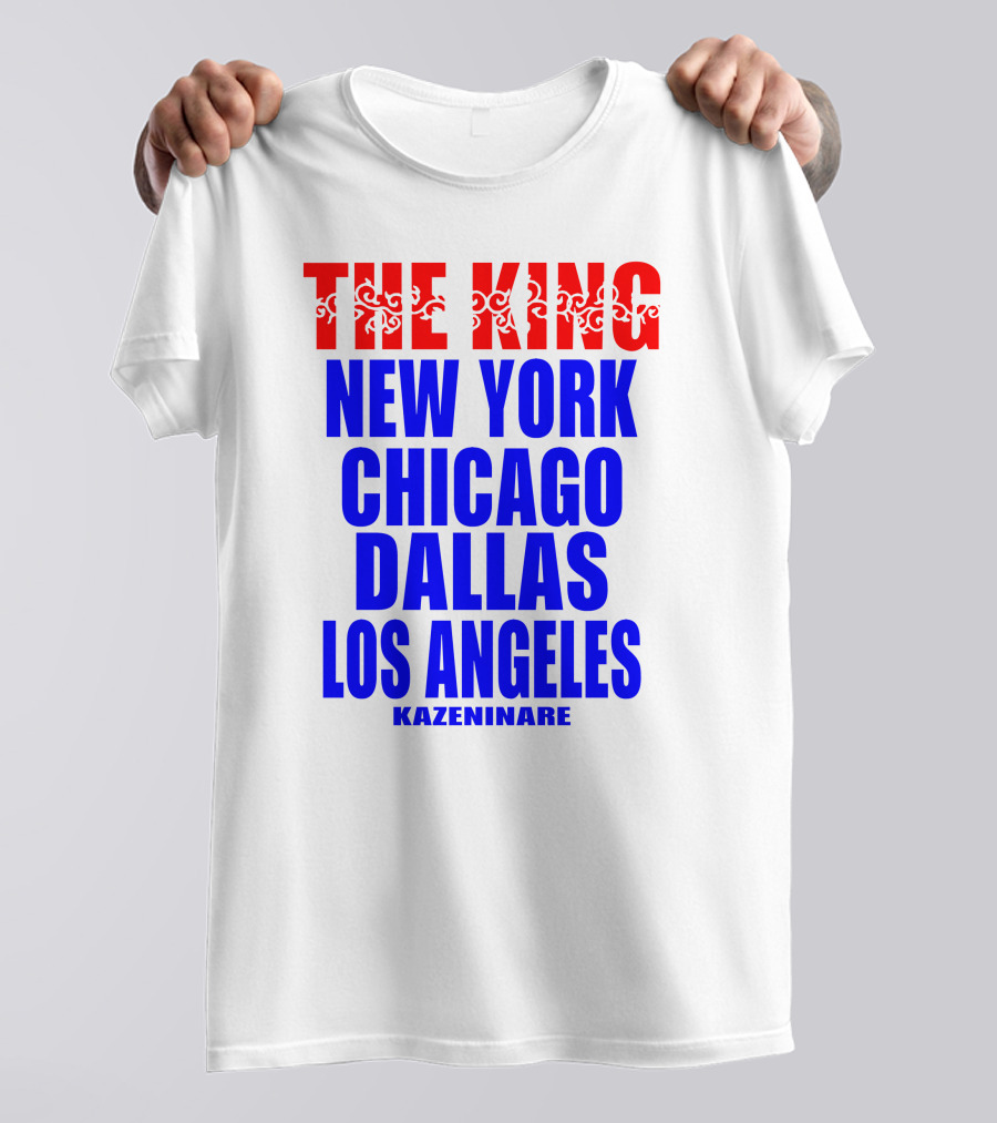 Minoru Suzuki The King New York Chicago Dallas Los Angeles Kazeninare NJPW1972 Shop T-Shirt