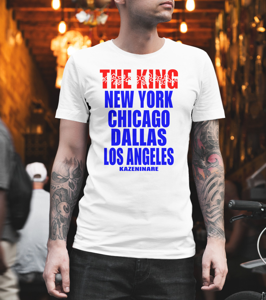 Minoru Suzuki The King New York Chicago Dallas Los Angeles Kazeninare NJPW1972 Shop T-Shirt