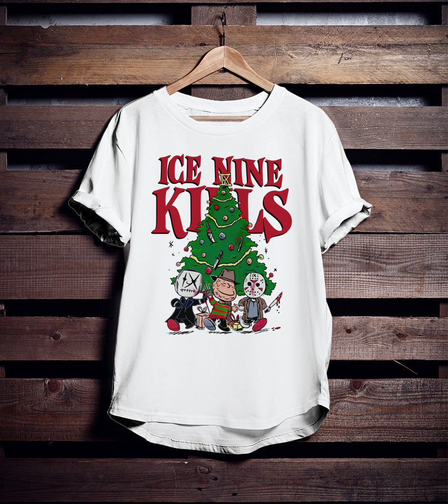 Merry Christmas Ice Nine Kills Horror Characters Christmas Tree T-Shirt
