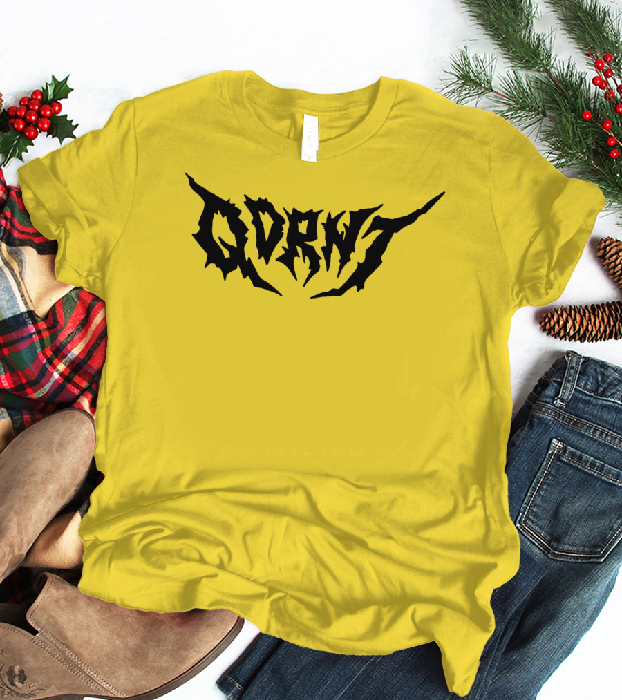 Qdrnt Gothic Style Text With Jagged Font T-Shirt