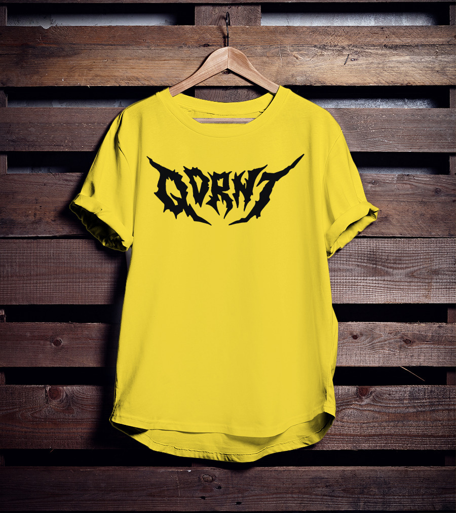 Qdrnt Gothic Style Text With Jagged Font T-Shirt