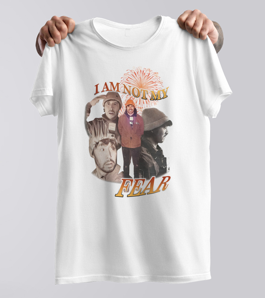 I Am Not My Fear Fireworks And Collage Portraits T-Shirt