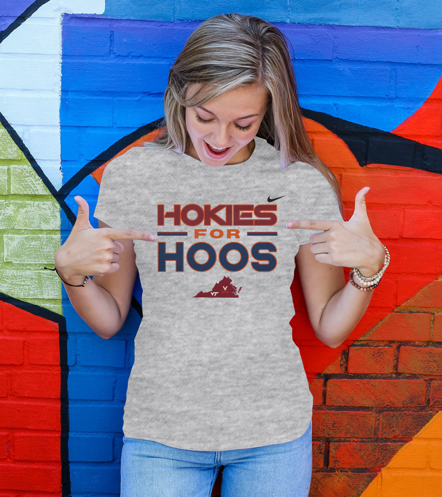 Hokies For Hoos Virginia Map VT T-Shirt