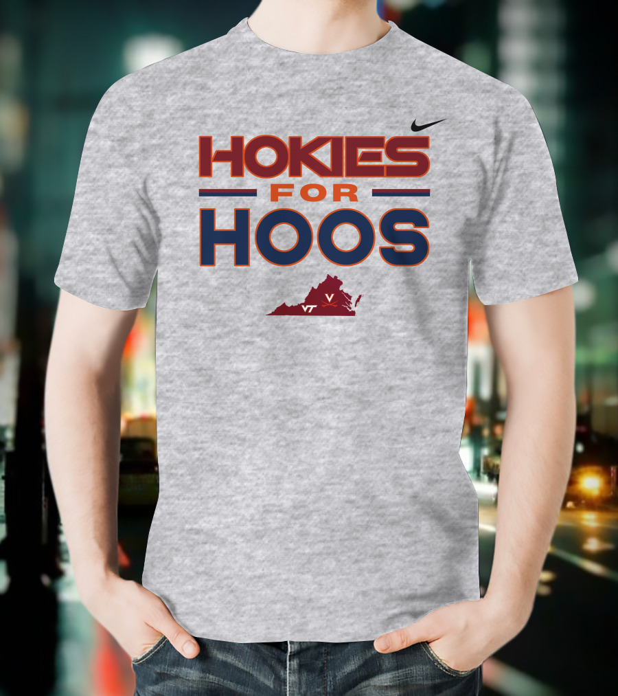 Hokies For Hoos Virginia Map VT T-Shirt
