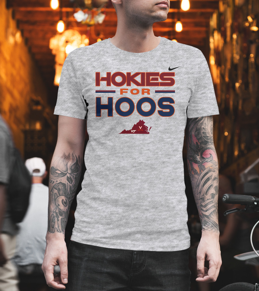 Hokies For Hoos Virginia Map VT T-Shirt