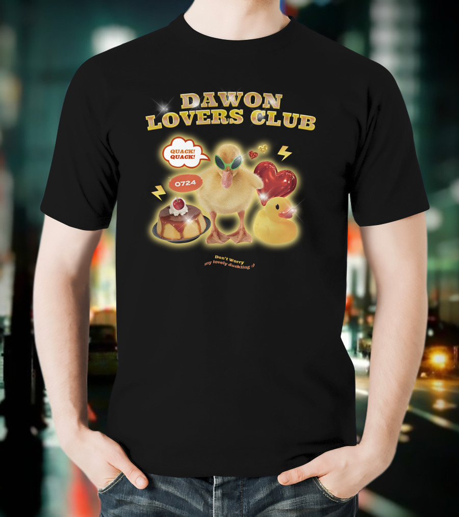 DAWON LOVERS CLUB Quack Quack 0724 Don't Worry My Lovely Duckling T-Shirt