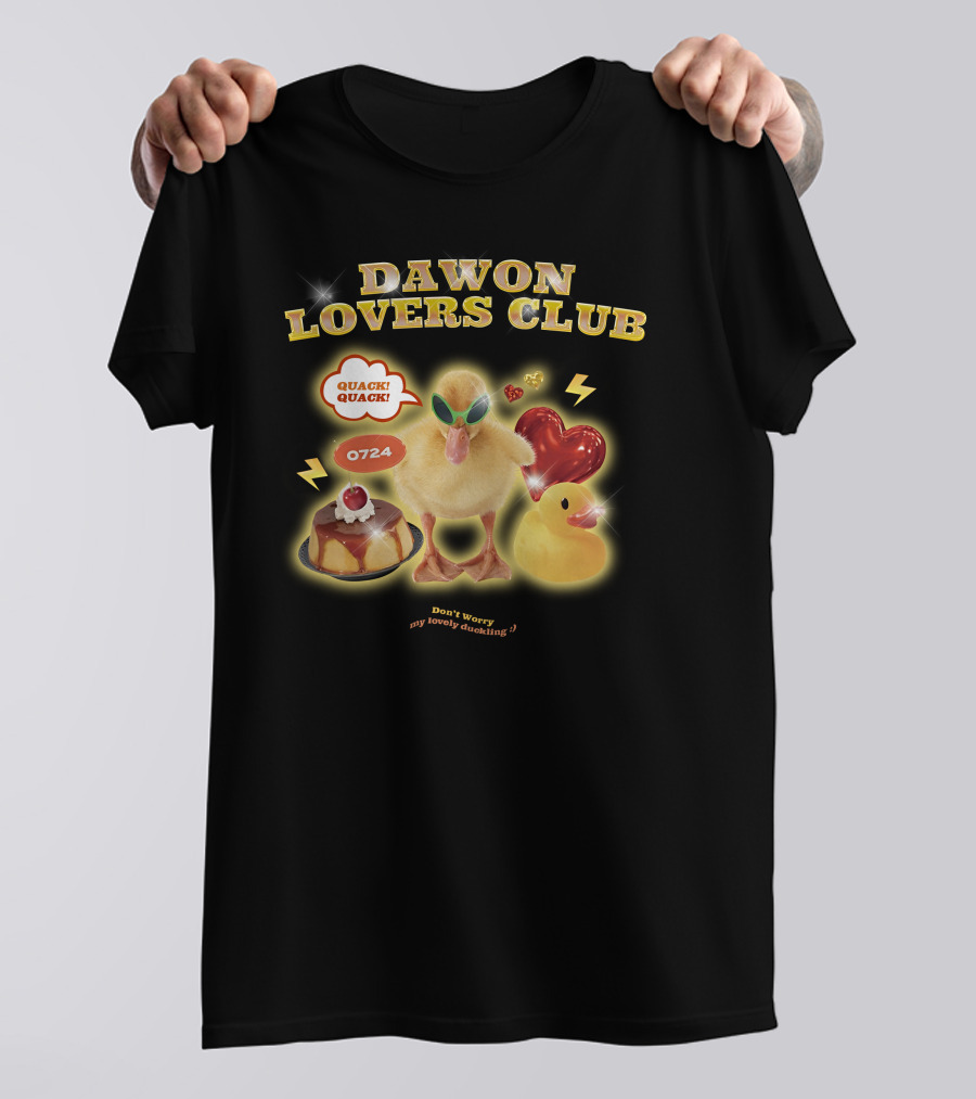 DAWON LOVERS CLUB Quack Quack 0724 Don't Worry My Lovely Duckling T-Shirt