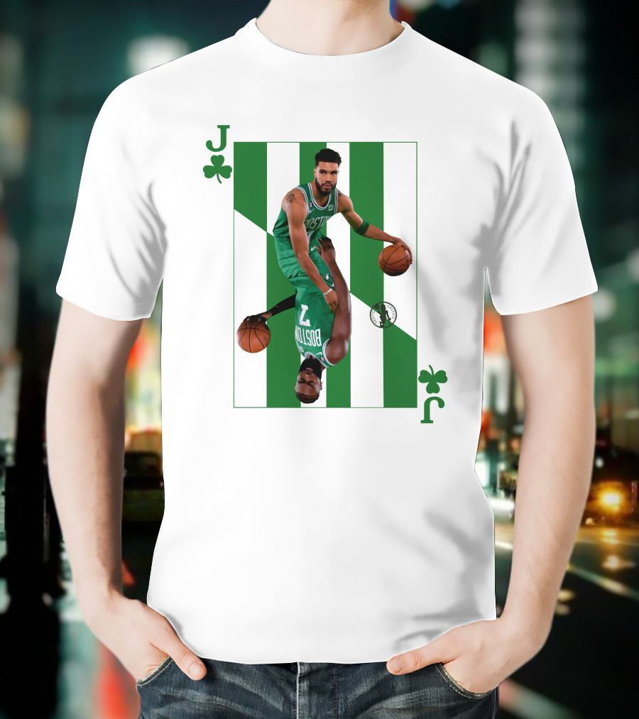 Jason Tatum And Jaylen Brown The Jays Boston Celtics Playing Card T-Shirt