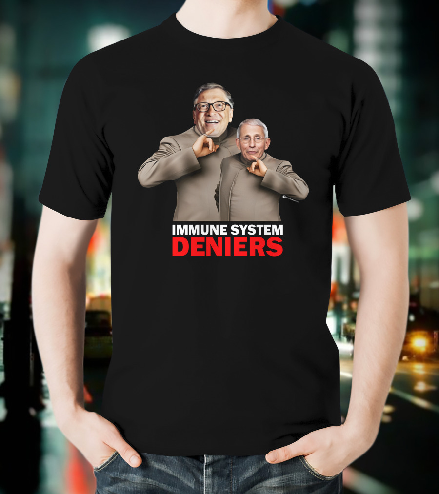 Immune System Deniers Dr. Evil Parody Mock Turtleneck Villains T-Shirt