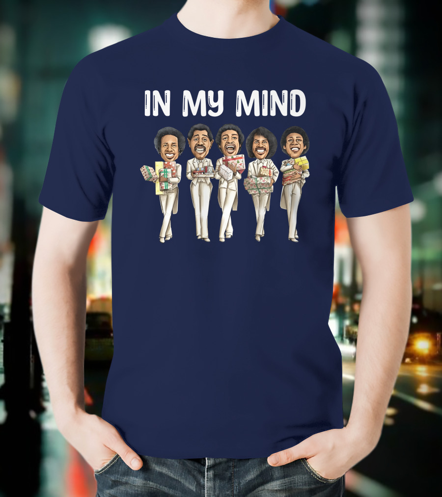 In My Mind Blackest Christmas Theme Holiday Gift Holding Group T-Shirt