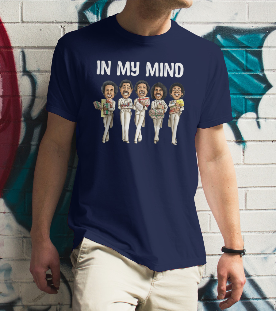 In My Mind Blackest Christmas Theme Holiday Gift Holding Group T-Shirt
