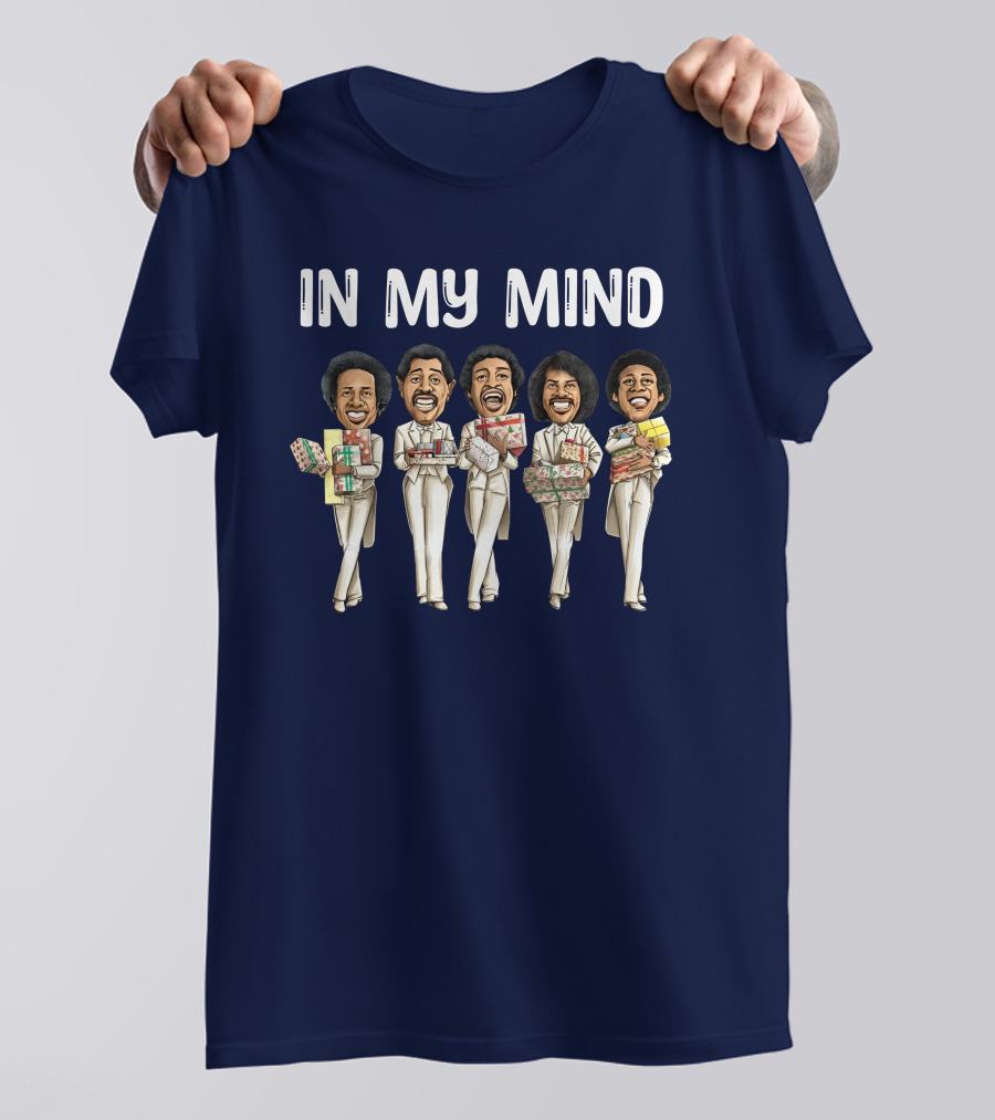 In My Mind Blackest Christmas Theme Holiday Gift Holding Group T-Shirt