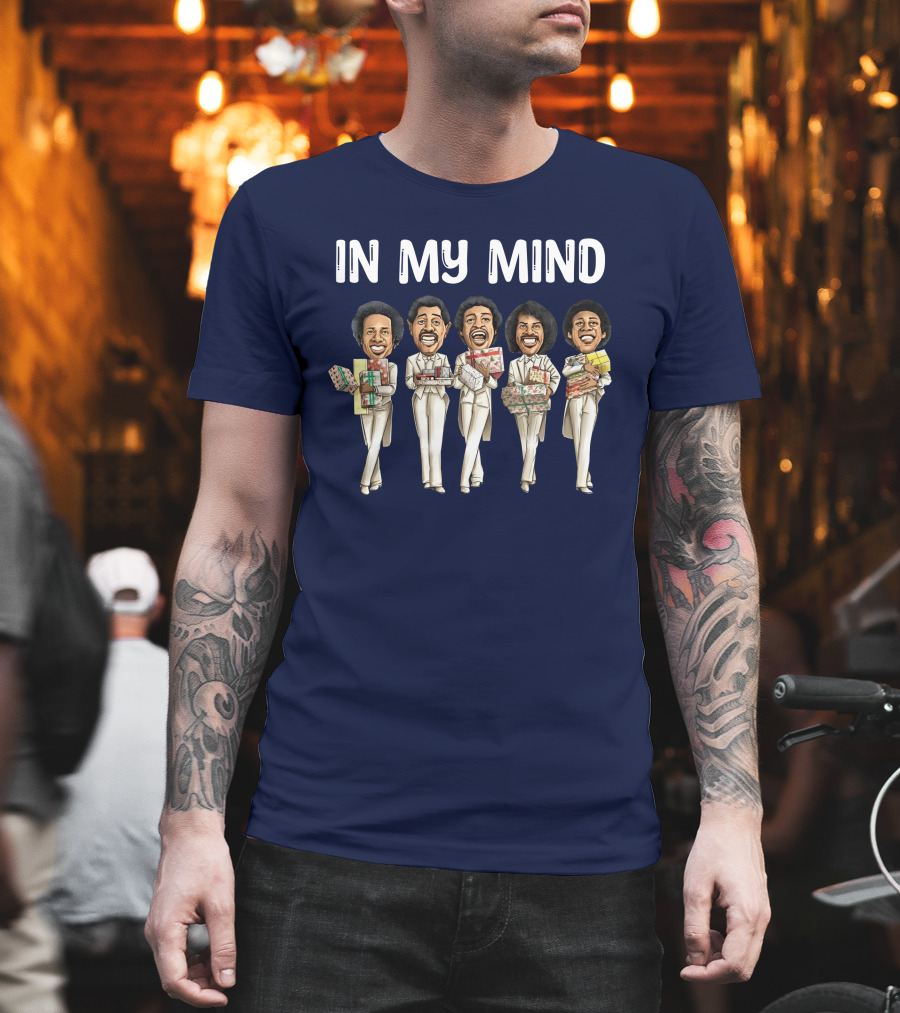 In My Mind Blackest Christmas Theme Holiday Gift Holding Group T-Shirt