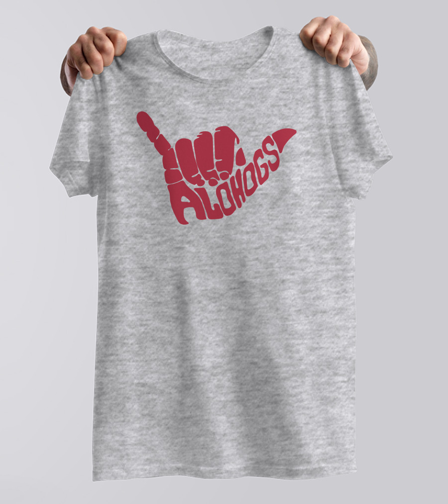 Shaka Hand Gesture With Alohogs Text T-Shirt