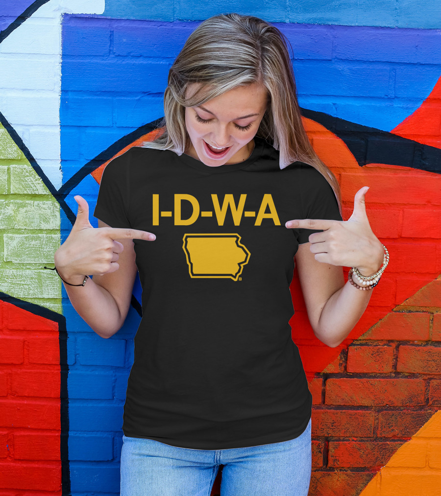 IDWA Yellow Iowa Outline T-Shirt