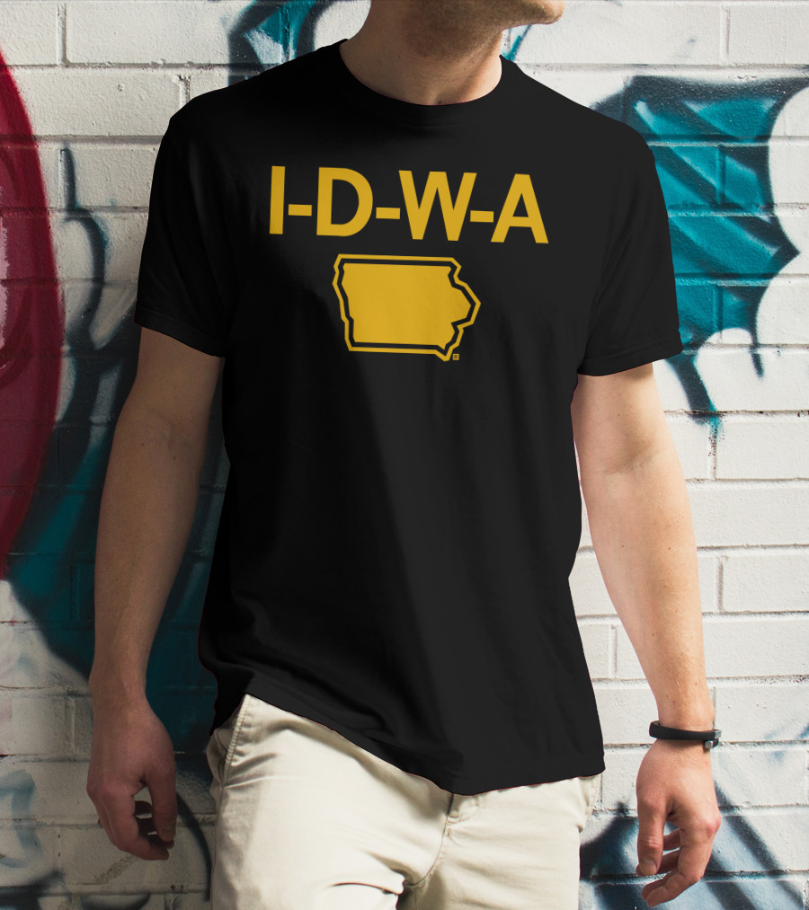 IDWA Yellow Iowa Outline T-Shirt