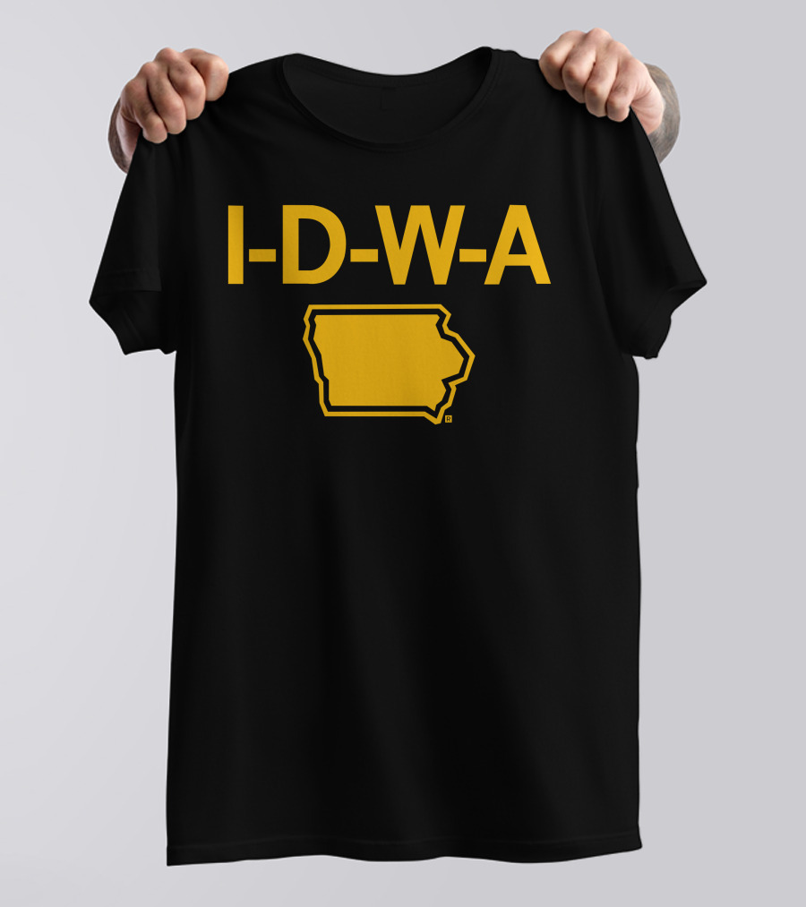 IDWA Yellow Iowa Outline T-Shirt