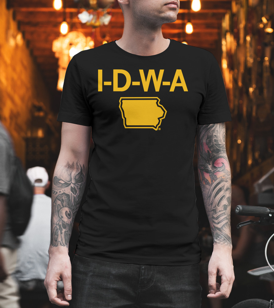 IDWA Yellow Iowa Outline T-Shirt