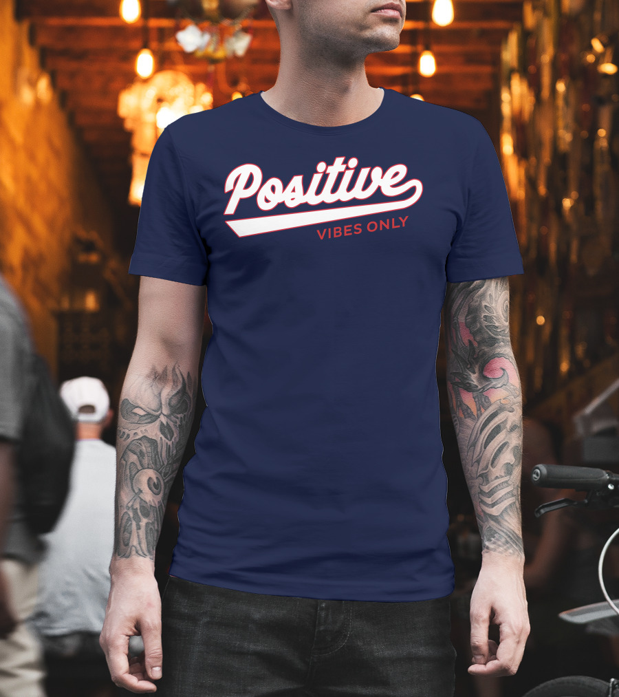 Positive Vibes Only Football T-Shirt
