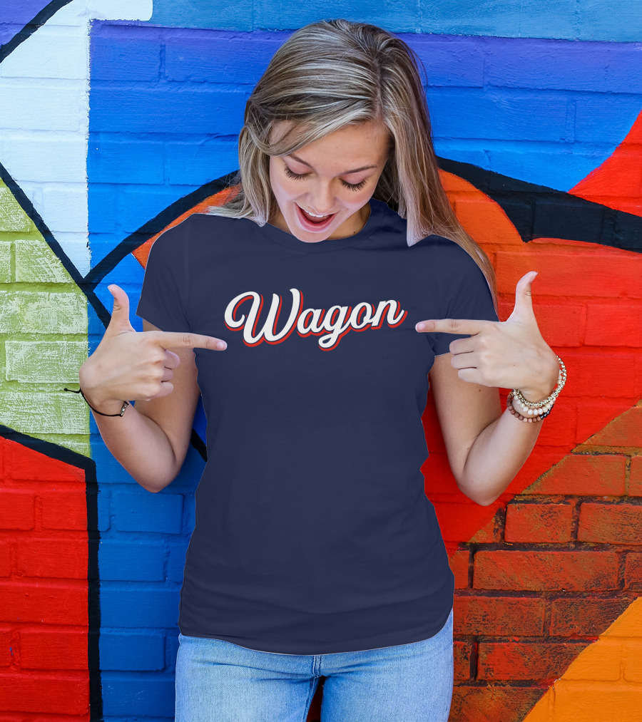 Wagon NJ Style Vintage Script T-Shirt
