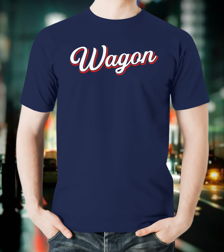 Wagon NJ Style Vintage Script T-Shirt