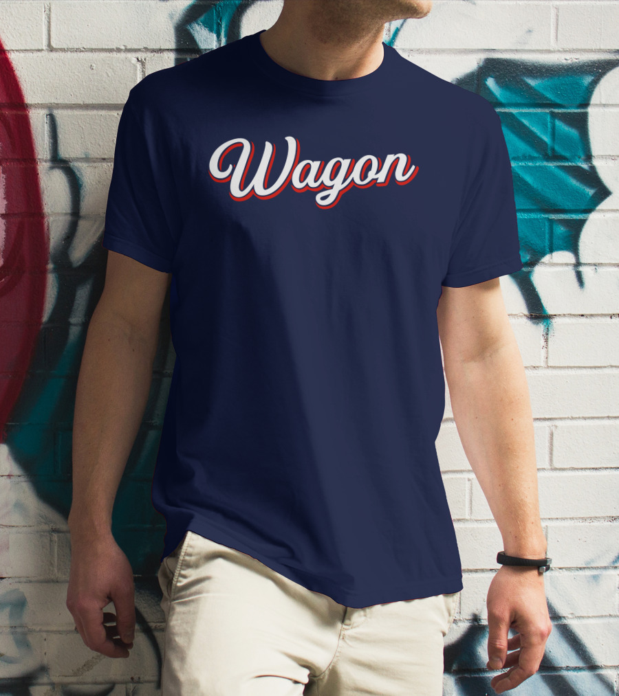 Wagon NJ Style Vintage Script T-Shirt