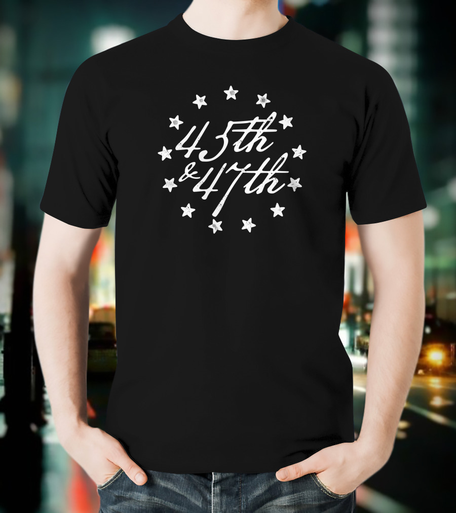 45Th And 47Th Circle Surrounded By Stars T-Shirt