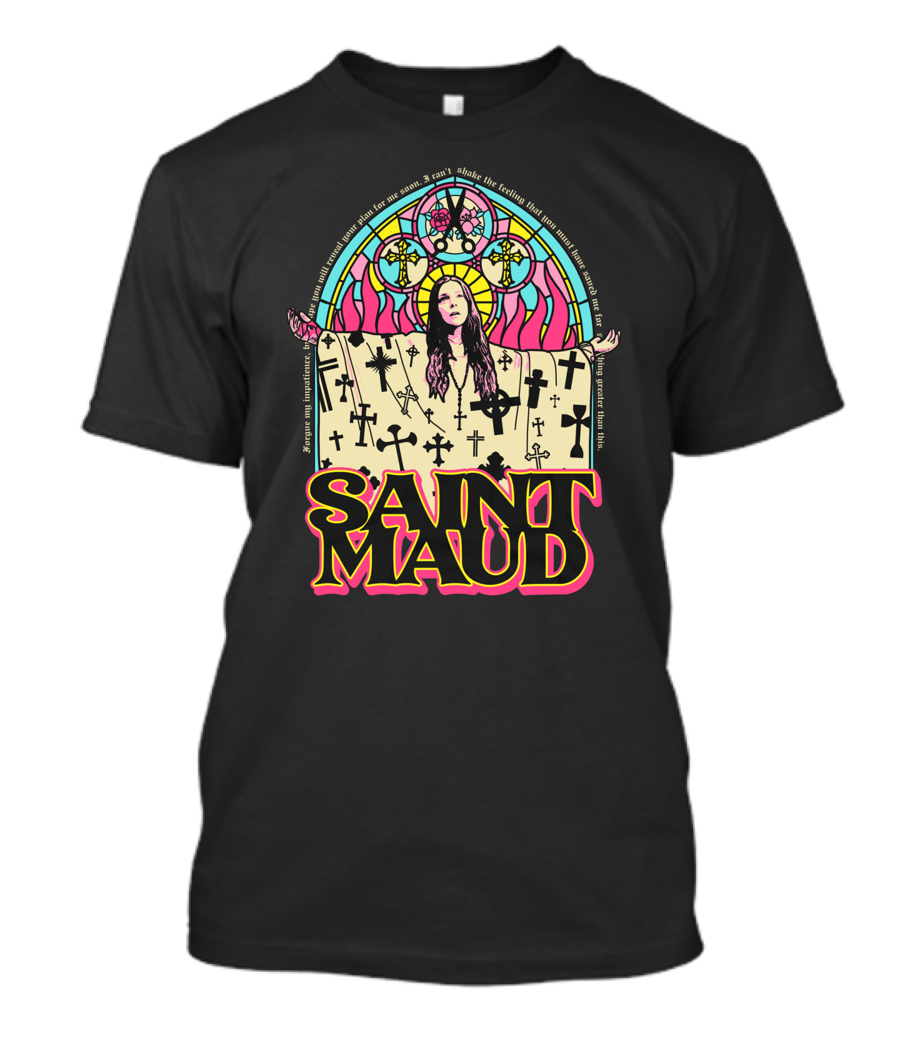 Saint Maud Never Waste Your Pain Stained Glass Crosses T-Shirt