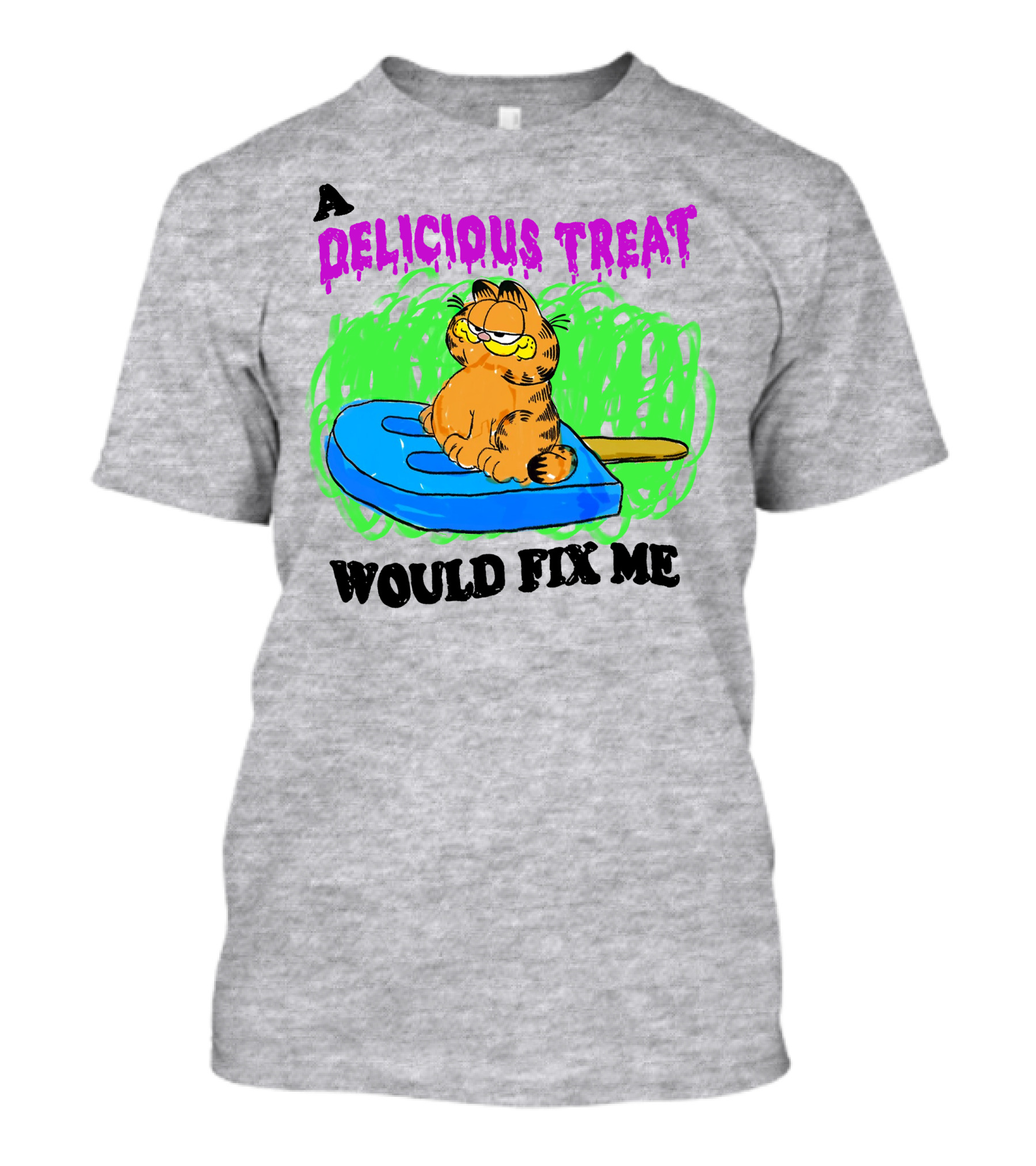 Garfield A Delicious Treat Would Fix Me Popsicle T-Shirt