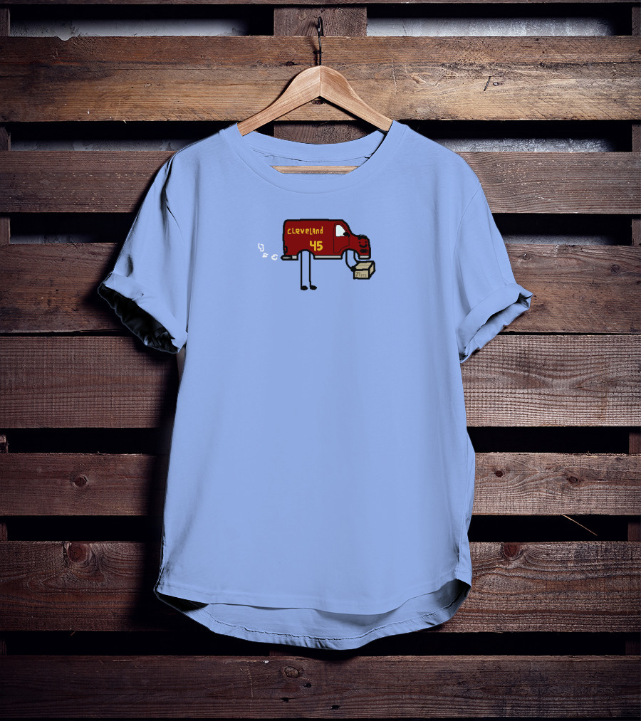 Cleveland 45 Delivery Van Basketball Legend Donovan Mitchell 71 Points T-Shirt