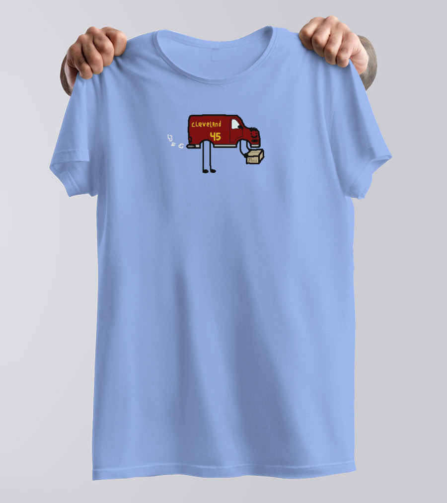 Cleveland 45 Delivery Van Basketball Legend Donovan Mitchell 71 Points T-Shirt