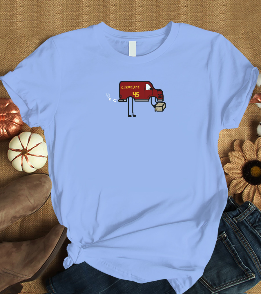 Cleveland 45 Delivery Van Basketball Legend Donovan Mitchell 71 Points T-Shirt