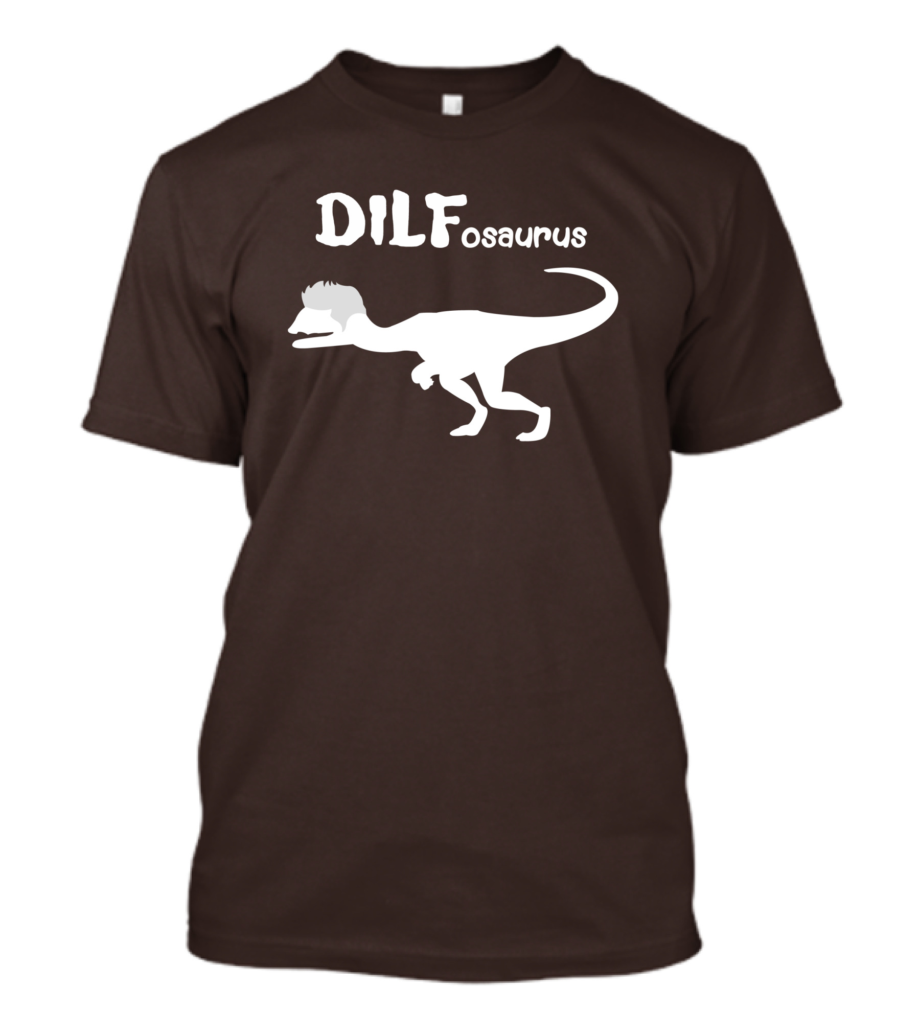 DILFosaurus Dinosaur Silhouette With Hairstyle T-Shirt