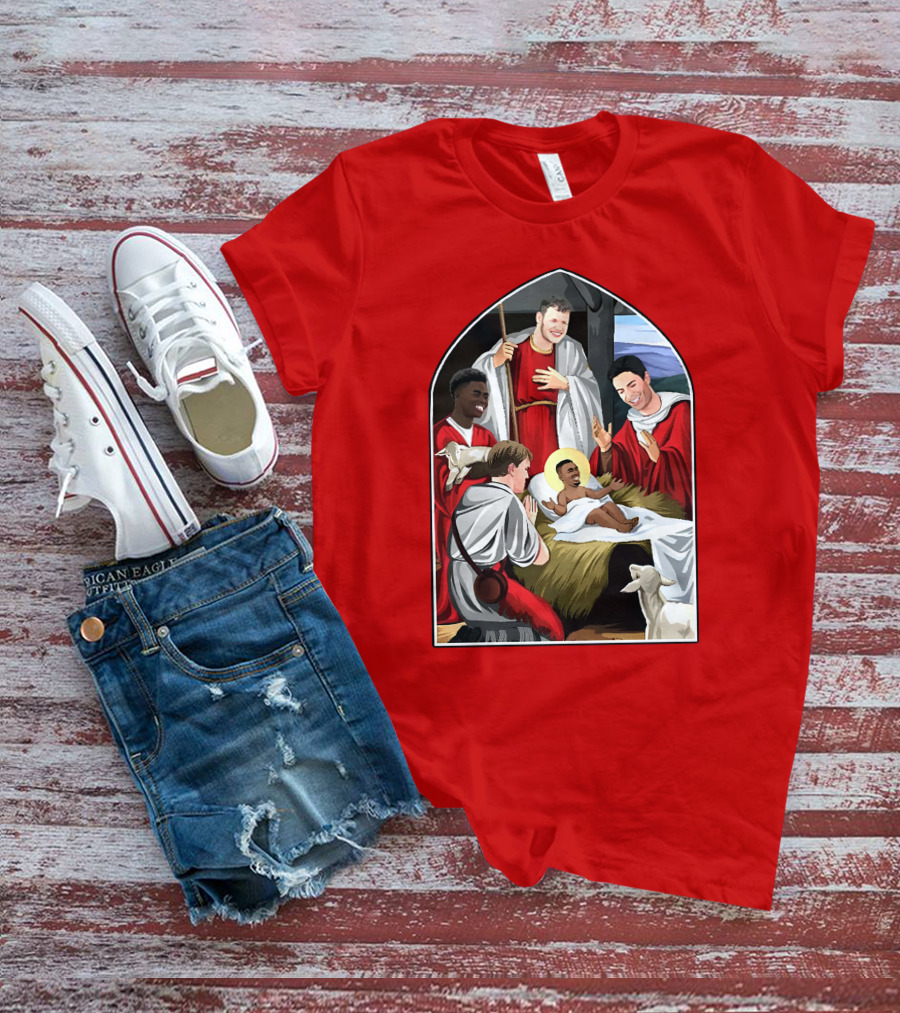 Victoriamscott Adults Jesus Saka Nativity Gunners Christmas Jumper T-Shirt